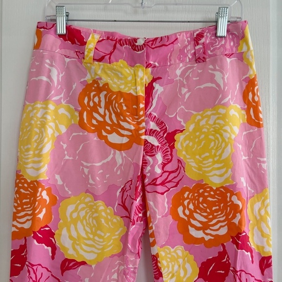 Lilly Pulitzer Vintage Capri Pants 6 Fair Pink Winner's Circle - Picture 2 of 8